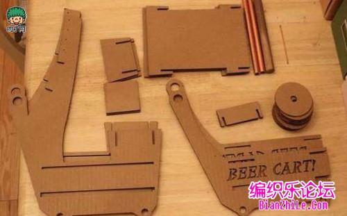 手工乐园 其他手工区 瓦楞纸制作啤酒小推车的方法 精品展台 ▼他说