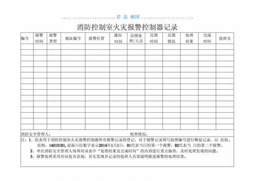 台账六消防控制室值班记录docx8页