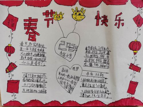 巧手绘新春—"迎新春"优秀手抄报赏析