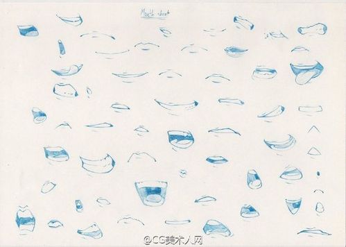 绘画参考#上百种动漫嘴型绘制参考