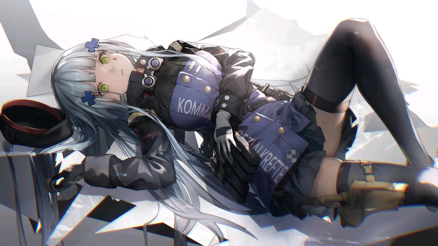二次元美图壁纸赏析少女前线404小队hk416