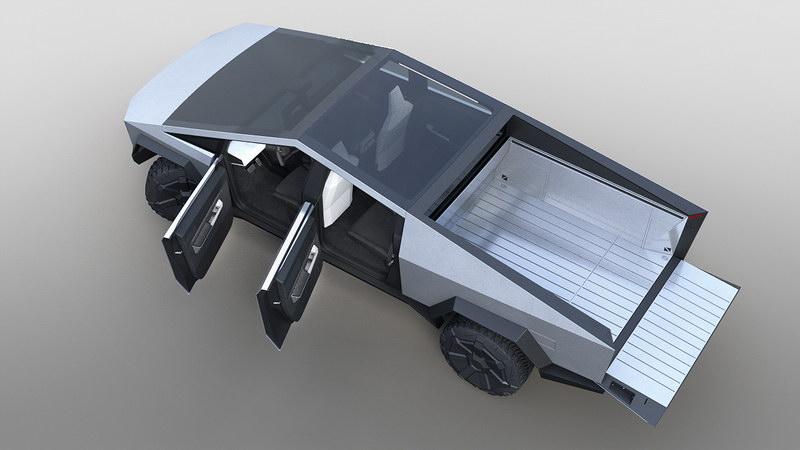 特斯拉cybertruck纯电动皮卡颠覆了常人的想象
