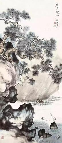 中国画名家画松18幅真开眼