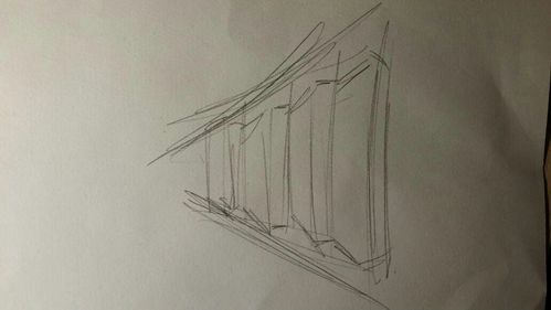 台阶从底下开始往上一点点减小,从视觉角度看就是这样.