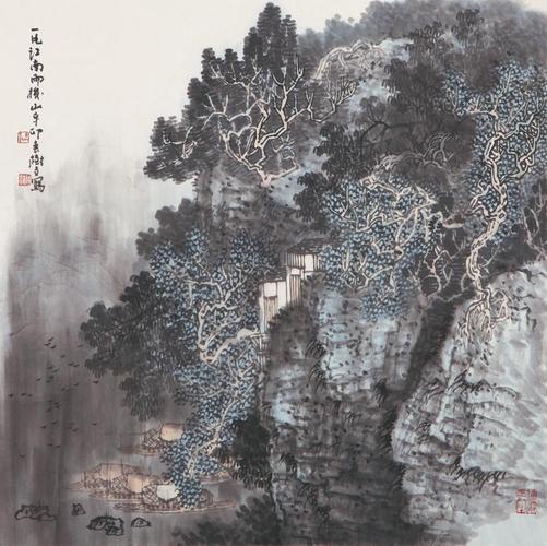 当代画家张树立的山水绘画艺术作品二