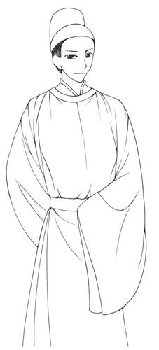 民国女子服饰简笔画