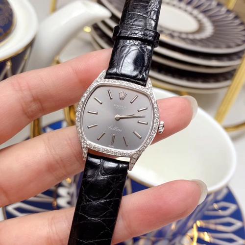 rolex 劳力士女士18k白金手动机械腕表