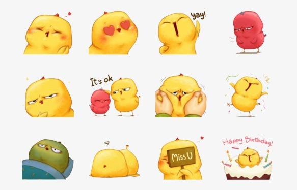 表情包 小鸡仔 可爱