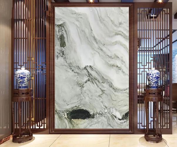 自建别墅天然山水纹石材背景 山水纹大理石大理石客厅背景