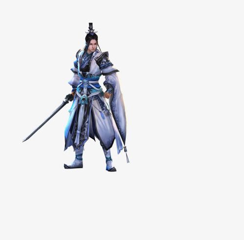 持剑白衣侠客古风手绘