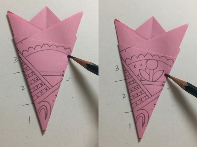 五折剪纸(三)—-单层花边的变化