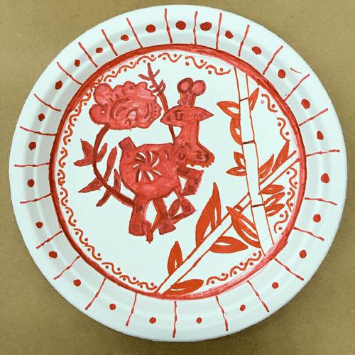 【小荷风采】喜庆的盘子画
