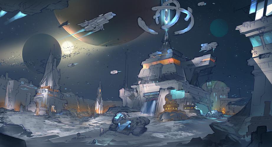 crater太空基地概念设计过程演示