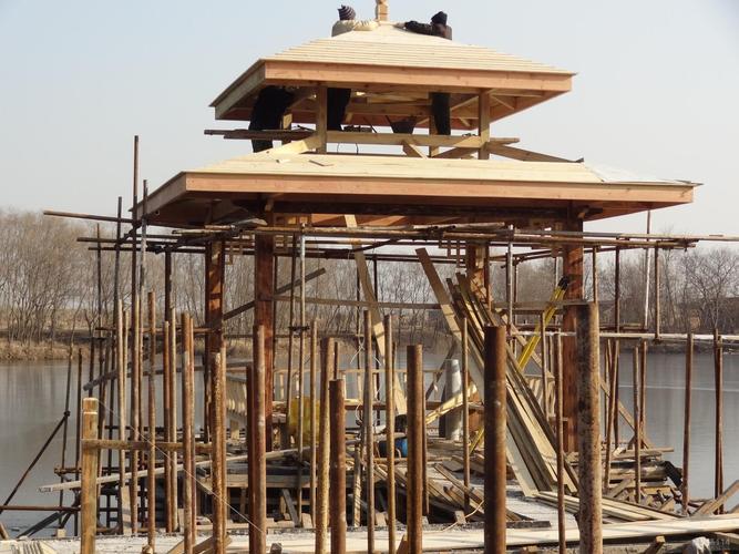 防腐木亭子售卖亭防腐木材青岛金福木制作