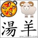 汤羊 对应emoji 的对照png图片