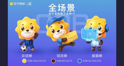 苏宁易购小狮子品牌吉祥物ip设计