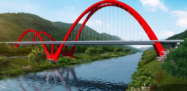 寨子路三期跨御临河大桥效果图