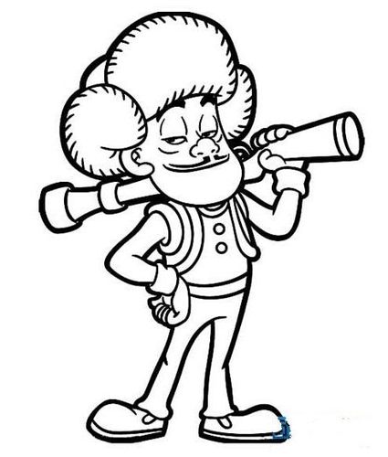 熊出没人物图片简笔画_熊出没吉吉国王简笔画