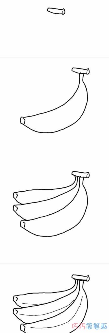 香蕉和柿子简笔画