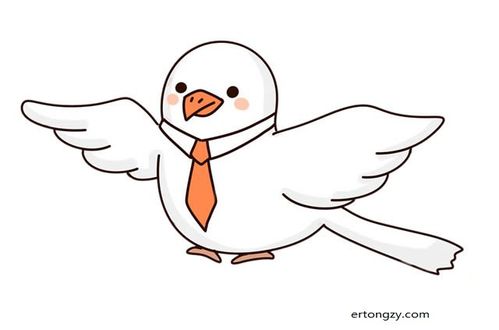 可爱的卡通鸽子简笔画图片