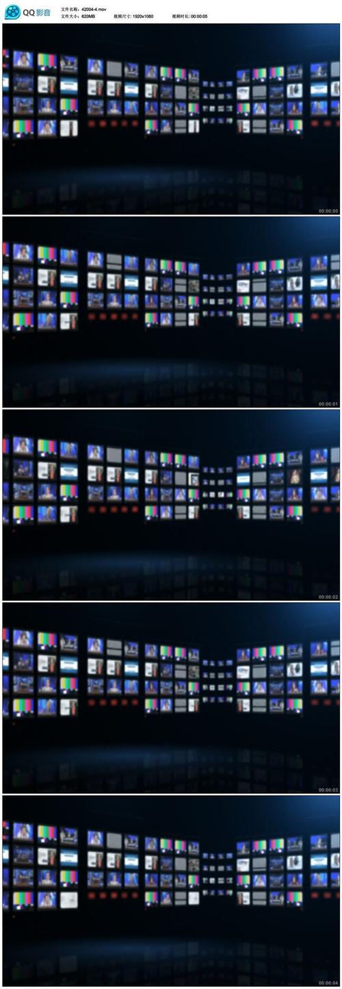 电视新闻演播室屏幕背景墙高清视频