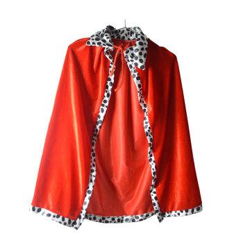 万圣节舞会演出服装 节日表演服饰 儿童国王披风 王子披肩 太子皇冠