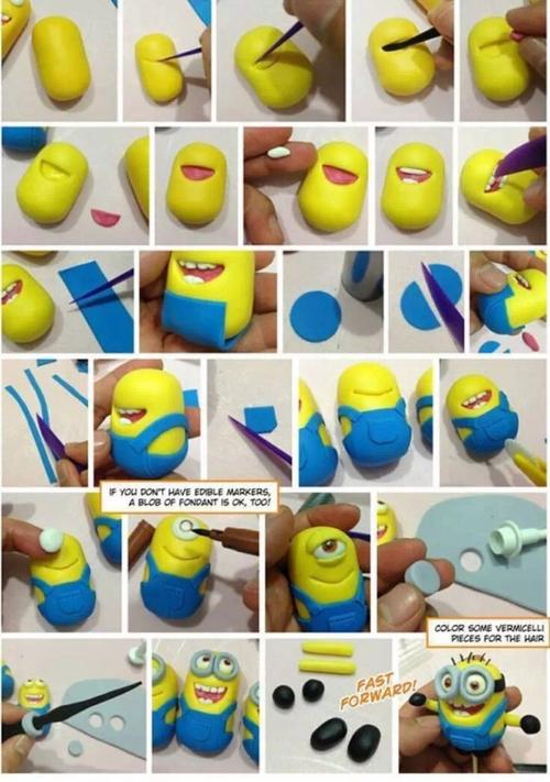 翻糖小黄人的制作方法