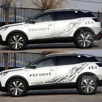 标致4008车贴拉花5008赛车改装越野汽车车展贴纸车身装饰车门贴花默认