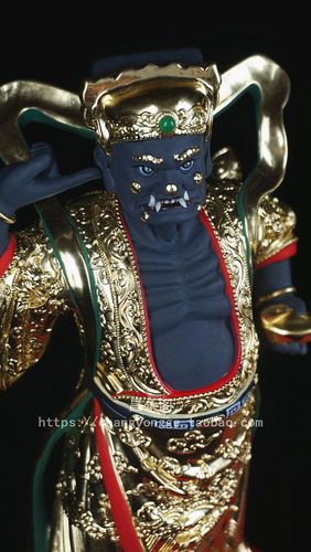 定制千里眼顺风耳千顺将军木雕樟木神像昌永阁木雕