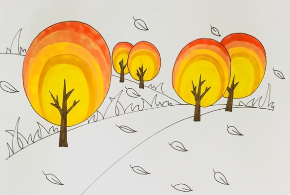 如何画秋天的儿童画?