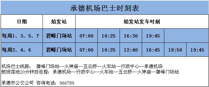 【承事播报】承德机场巴士始发站变更