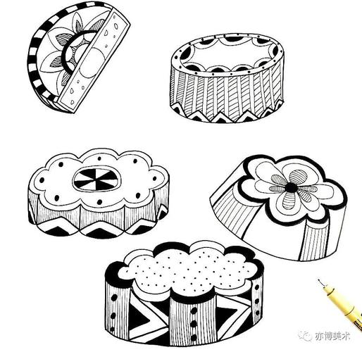 【线描马克笔创意手绘】好好吃的中秋月饼哟!