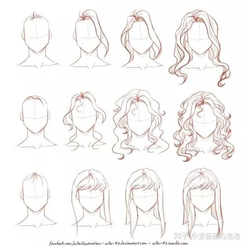绘画教程动漫人物头发怎么画3步教你搞定新手临摹素材