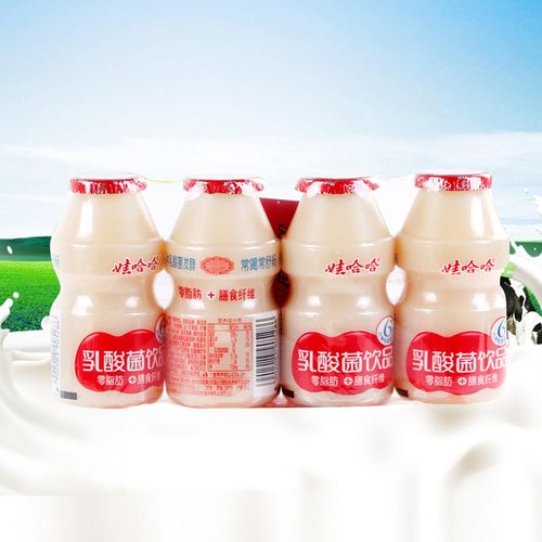 哇哈哈乳酸菌_娃哈哈乳酸菌饮品100ml*4瓶益生菌乳酸菌哇哈哈夏季饮料