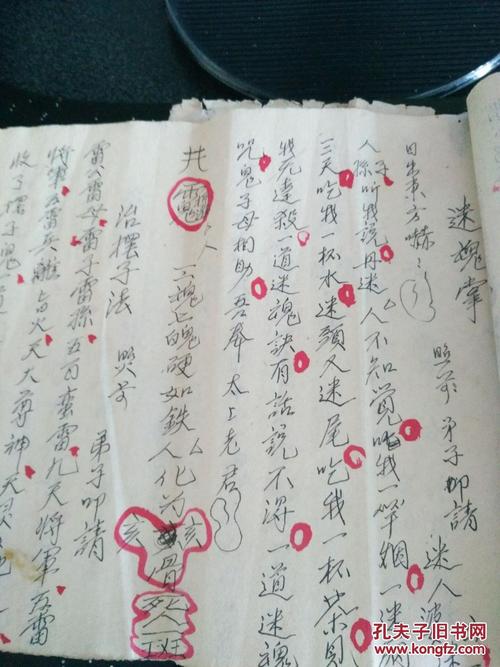 的符咒手抄本 脱逃法 将军进朝 接骨水 封刀水 开刀法 雪山水 千斤榨