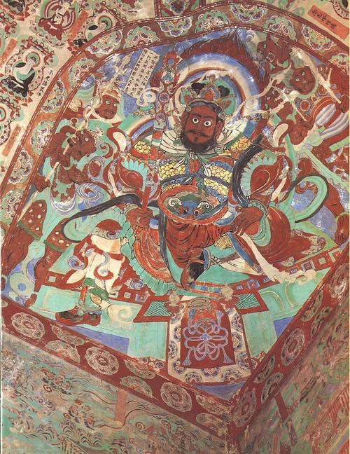 98窟 东南角东方提头赖吒天王 《中国石窟 敦煌莫高窟》(五)