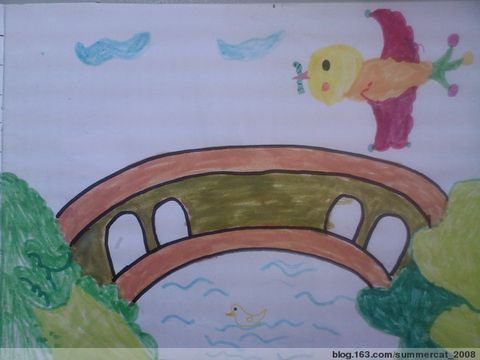 向往        我们小区里有一座小桥