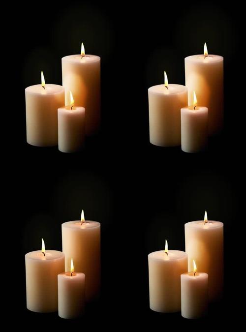 白色蜡烛清明节祈福祝福燃烧的蜡烛带通道素材烛光蜡烛白蜡蜡烛燃烧