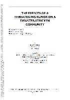 of a threatening rumor on a disaster stricken community-外文资料