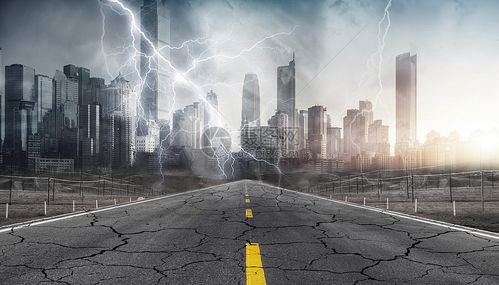 创意背景 抽象创意 公路 地震.psd860_491