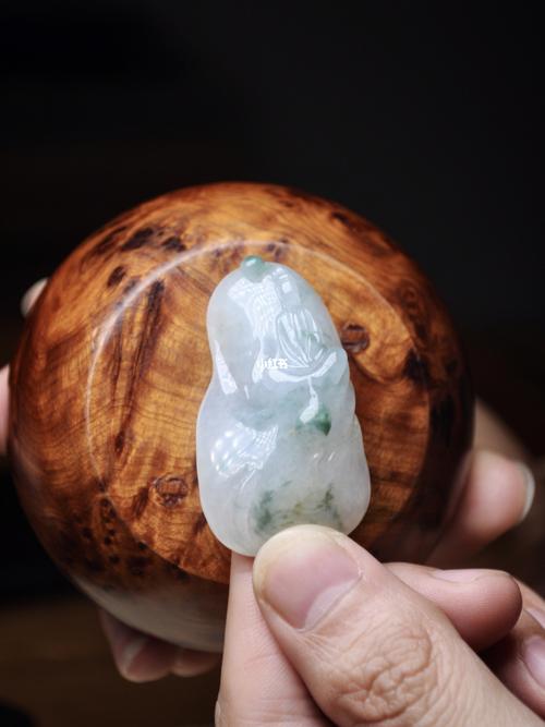 随形翡翠吊坠|无相佛_翡翠_吊坠_古玩_雕刻_时尚_配饰