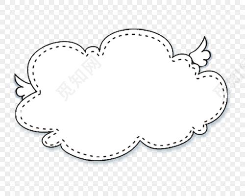 手抄报 首页 手抄报素材 板报云朵图案 手抄报花边简单又漂亮 图片