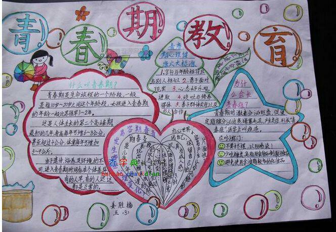 一个感悟青春的手抄报少画点