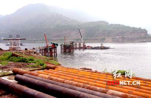 沅陵乌宿酉水大桥工程有序推进完成投资450万元