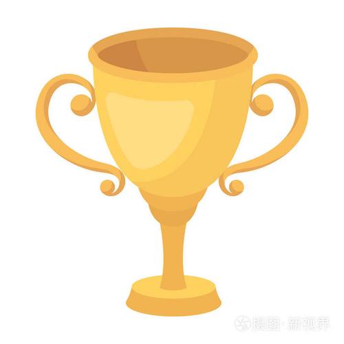 赛车比赛获奖者.奖杯和纪念品单卡通风格矢量符号股票图中的图标