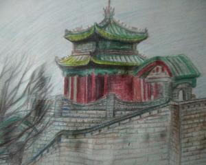 我来画张建筑画|武灵丛台