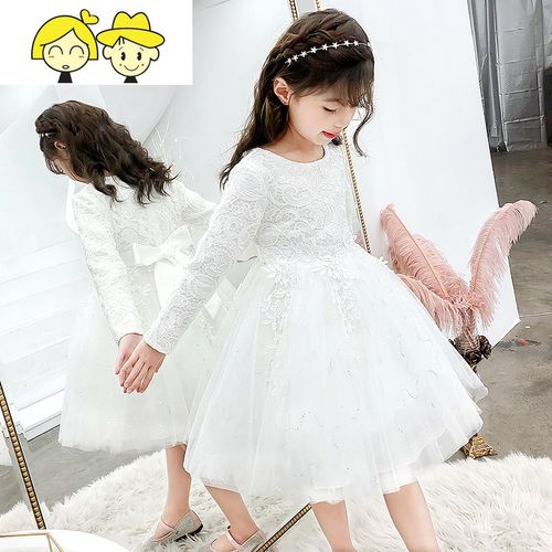 绿彩虹光加绒女童公主裙3儿童连衣裙5长袖812岁宝宝裙子秋冬款蓬蓬纱