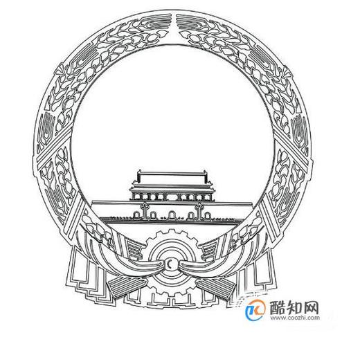 怎么画国徽简笔画_酷知经验网