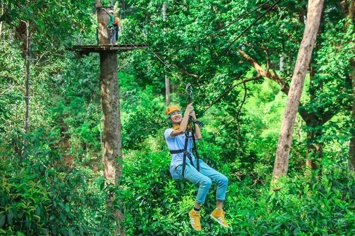 介绍说丛林速降最高落差是50米,40级平台,jungle家