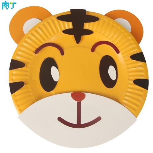 幼儿园手工小制作 纸盘粘贴可爱小老虎的做法图解